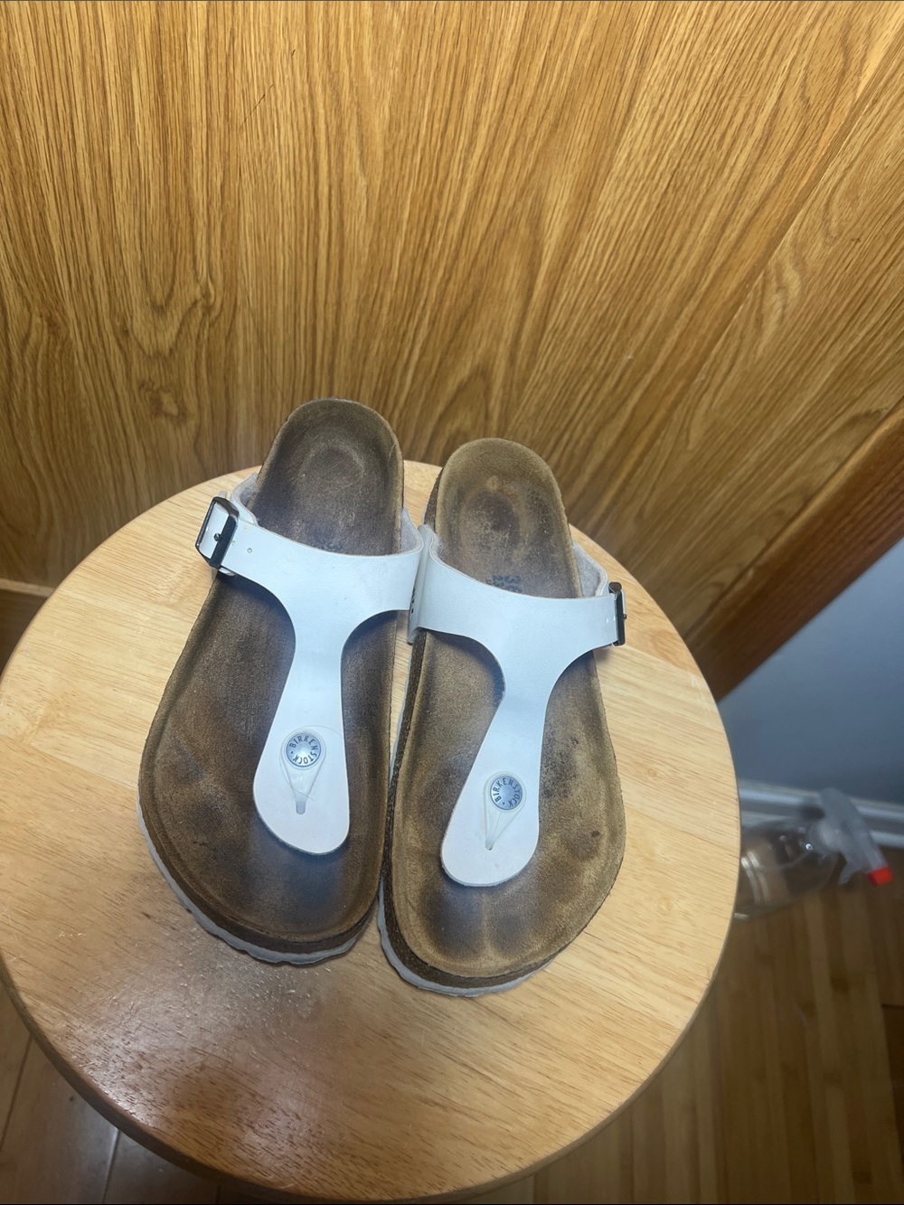 Birkenstock White Toe-Post Sandals